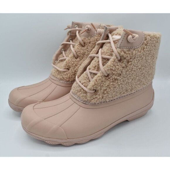 Sperry Top Sider Womens Size 9 Syren Gulf Sherpa Rose All Weather Duck Boots - Picture 1 of 11
